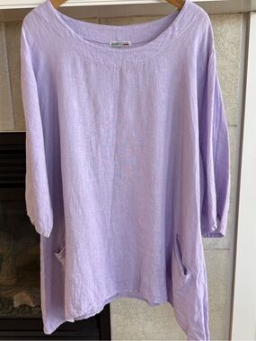 Made in Italy Linen Tunic Top